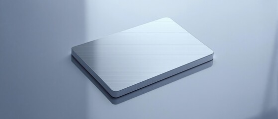 Close-up of a vertical business card with a mirror-like finish and deep press effect, shiny finish, press effect, professional image