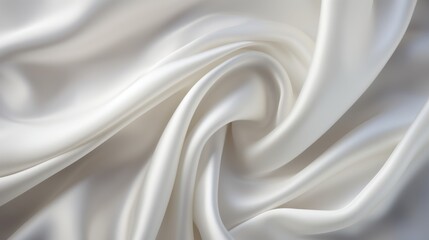 elegant white silk fabric drape