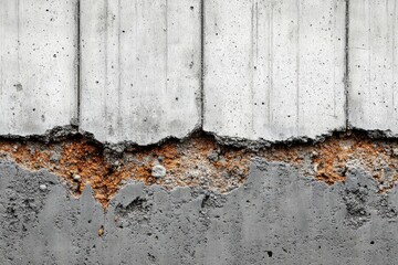 Weathered Concrete Wall Texture: Grey and Orange Tones