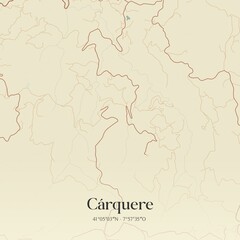 Vintage map of C�rquere, Portugal. 