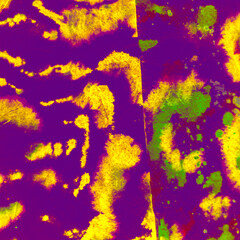 Red Animal Print Illustration. Neon Drawing. Neon