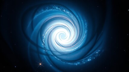 Mesmerizing Spiral Galaxy, Pristine White Core, Vivid Colors, Cosmic Elegance