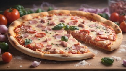 "Mark National Pizza Day with a Custom Pie: Festive Cheese Letters, Pepperoni Art, and Fresh Crust &ndash; Crafted with Generative AI"