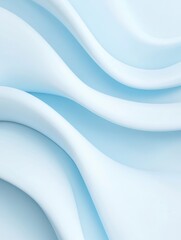 Fototapeta premium Soft, flowing curves of light blue fabric create an elegant, abstract design.
