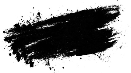 Simple black brush strokes on a white background. Abstract Black Brush Stroke on White Canvas. Abstract black in splash, paint, brush strokes, stain grunge isolated on white background,