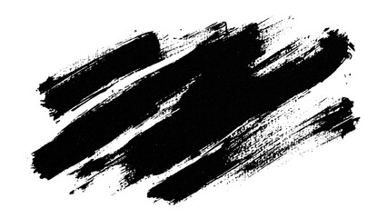 Simple black brush strokes on a white background. Abstract Black Brush Stroke on White Canvas. Abstract black in splash, paint, brush strokes, stain grunge isolated on white background,