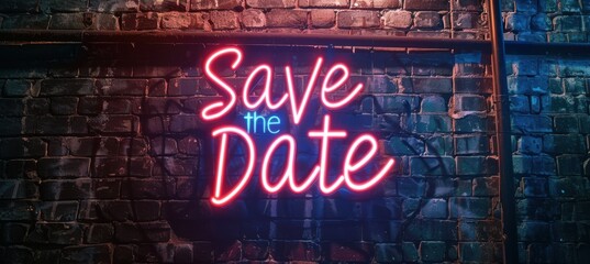 Chic Urban Save the Date Design with Bold Graffiti and Neon Colors for Event Invitations