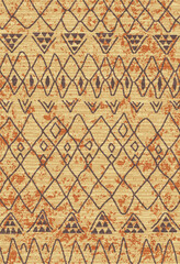 Kilim and Navajo Vector Carpet modern Pattern with trending colors in high resolution
