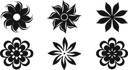 Fototapeta premium flower icon vector illustration. flower icons simple vector art. flower icons. Flowers icon set. Spring, floral, nature, petals, bouquet, leaves, flower arrangement, eco symbol collection.