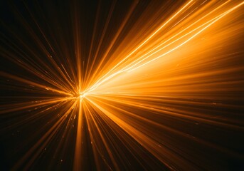 Golden Light Rays Burst Abstract Background Image