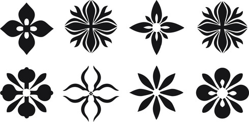 flower icon vector illustration. flower icons simple vector art. flower icons. Flowers icon set. Spring, floral, nature, petals, bouquet, leaves, flower arrangement, eco symbol collection.