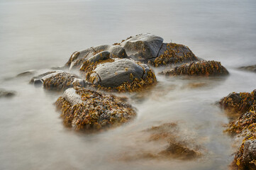 longexposure with stones and water