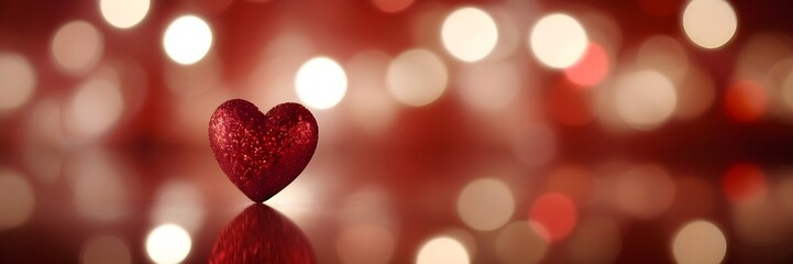 3D Realistic Red Valentine glitter background. illustration vector glittering for greeting cards, wallpapers, and all prints on demand, by creating a festive look on a website or blog. Generative AI. 
