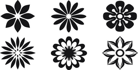 Fototapeta premium flower icon vector illustration. flower icons simple vector art. flower icons. Flowers icon set. Spring, floral, nature, petals, bouquet, leaves, flower arrangement, eco symbol collection.