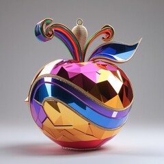 "Creative Music-Themed Apple Decoration"