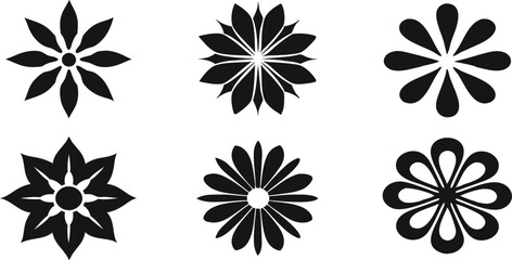 Fototapeta premium flower icon vector illustration. flower icons simple vector art. flower icons. Flowers icon set. Spring, floral, nature, petals, bouquet, leaves, flower arrangement, eco symbol collection.