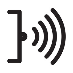 Infrared Icon Isolated flat vector in outline