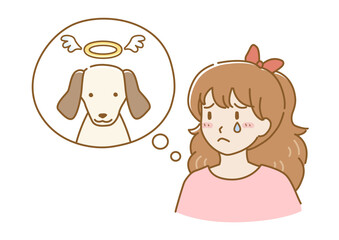 ペットの犬が亡くなってペットロスの女の子