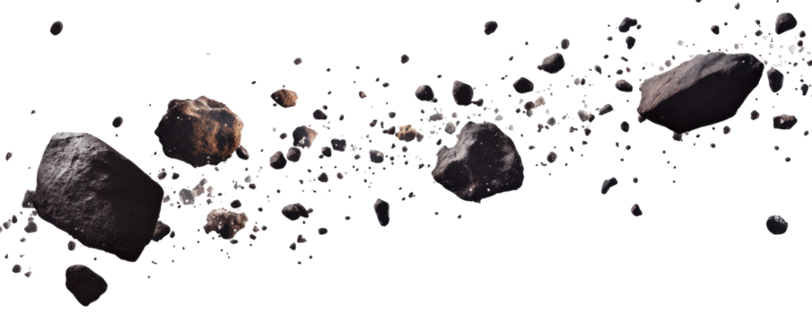 black meteor astroid belt Transparent png