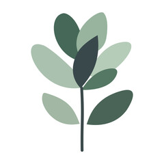 Plant leaf, branch. Icon, vector illustration, graphic design, flat style