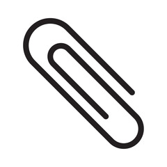 Paper clip icon Isolated flat vector in outline