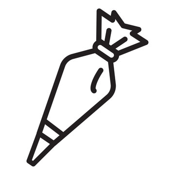 recommend clip art: Pastry bag icon Isolated flat vector in outline