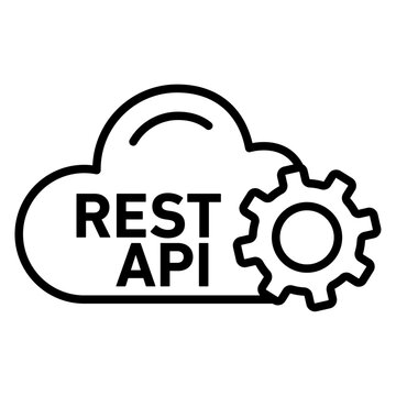 Rest APi Icon Isolated flat vector in outline