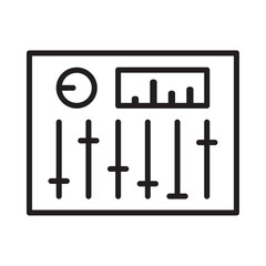 Sound mixer icon Isolated flat vector in outline