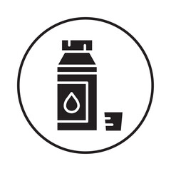 Syrup Bottle Icon Isolated flat vector in outline
