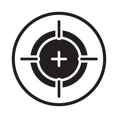 Target Icon Isolated flat vector in outline