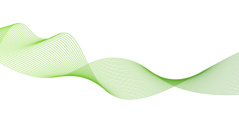 Abstract green wavy lines. Colorful vector background,abstract wave element for design , template for advertising,Vector abstract graphic design Banner Pattern background template.