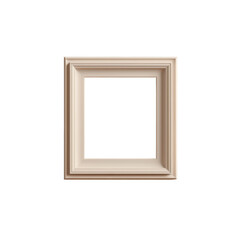 Simple wooden picture frame with intricate carved design for displaying photos or artwork