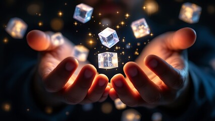 Dynamic business environment showcasing the concept of business agility, with symbols representing company transformation towards higher efficiency and rapid adaptation to market changes.