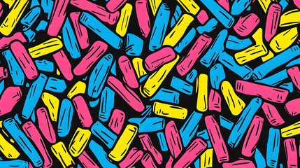 Colorful crayon pattern background texture