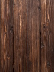 Naklejka premium Dark brown wood plank background. Rich texture and grain.