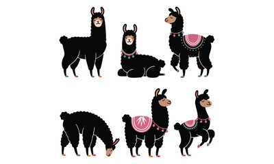 Each silhouette showcases a unique pose and characteristic stance.