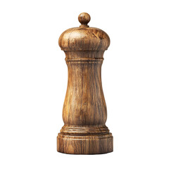Elegant Wooden Pepper Mill Brown Wood Grain Texture Kitchen Spice Grinder