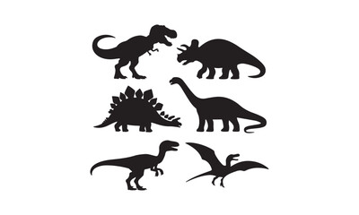 Each dinosaur has a distinct and recognizable shape, including