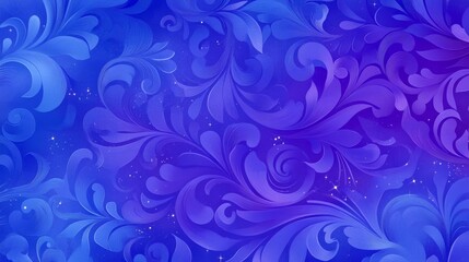 Abstract floral pattern with vibrant purple and blue swirls, creating a dreamy and artistic backdrop