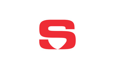 a graphic image with S shield theme, white background. vector graphic base.