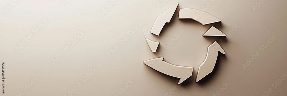 Aufkleber creative design of a minimalist circular symbol representing sustainability and recycling concepts o