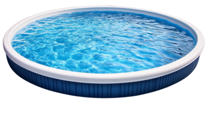 Relaxing pool with transparent background, perfect for summer concepts