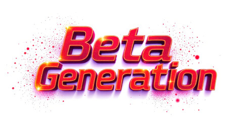 Vibrant beta generation text design for modern creative projects