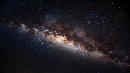 Fototapeta premium Milky Way galaxy night sky, stars, cosmic dust. Astronomy background image
