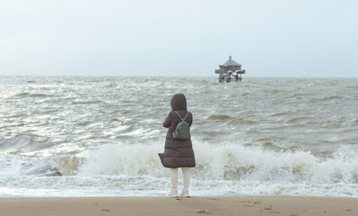 Contemplating the Waves: Solitude by the Sea