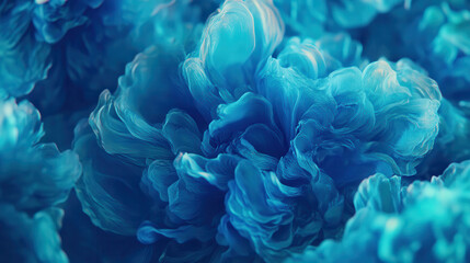 A mesmerizing blend of turquoise and navy, forming an organic gradient with smooth transitions, subtle glows enhancing the color shift