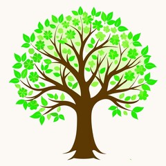 Fototapeta premium tree with green leaves