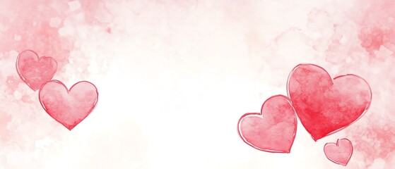 Plain white canvas with delicate pink border Valentine's day Background