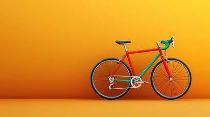 Fototapeta premium Bicycle Flat Design Illustration Template for Bloggers Blog Content Bike Illustrations