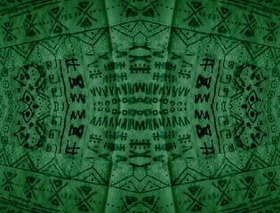 Seafoam Aztec Watercolor. Ethnic Abstract. Lime